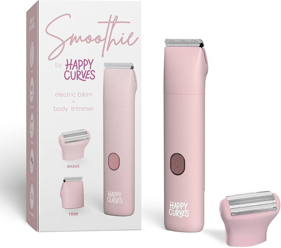 Amazon.com: HAPPY CURVES Smoothie Bikini Trimmer - Electric Razor for Women, Waterproof Hair Trim... | Amazon (US)
