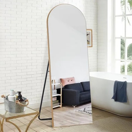 NeuType Full Length Mirror Floor Arched Gold 71 x24 | Walmart (US)