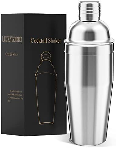 Cocktail Shaker,24 oz Martini Shaker - Leak Proof,Drink Shaker Built-in Strainer,18/8 Stainless S... | Amazon (US)