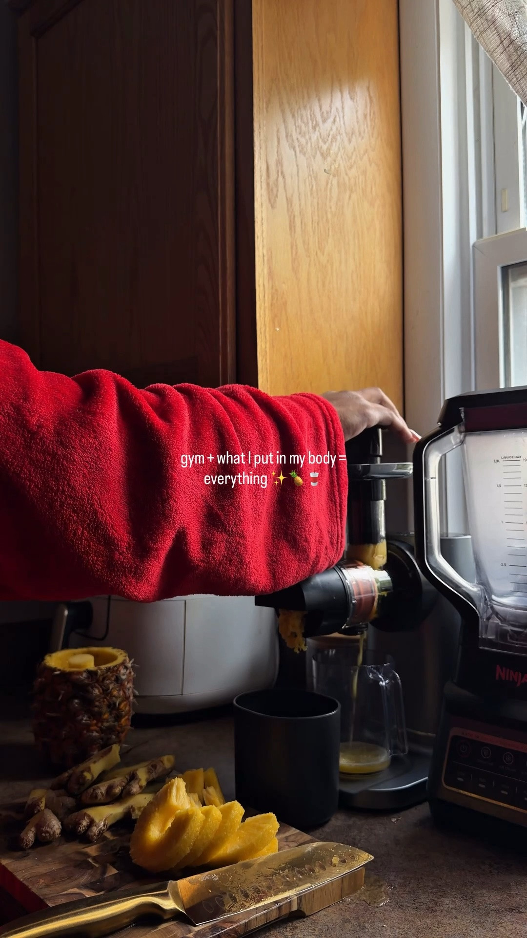 My wellness kitchen lately 🤍 Using my Ninja juicer for pineapple ginger shots + meal prep with my Ninja blender in the background because we’re feeding the goals this summer 🍍✨ Saving all my favorite wellness + kitchen finds on my LTK.

#LTKfitnessgoals #LTKActive #LTKHome