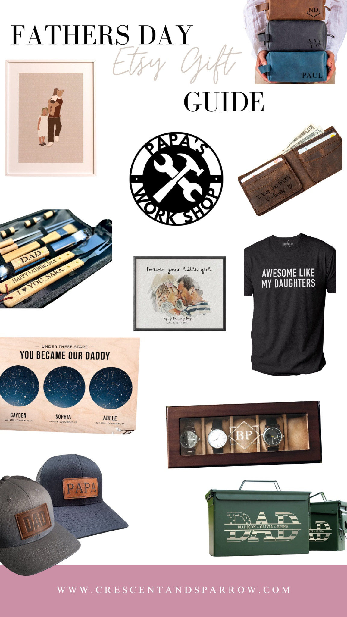 The perfect gift guide for Father’s Day this year! Etsy has the best gifts when it comes to personalization and uniqueness! Featured are; custom t-shirts, hats, wallet, grill utensil set, prints to frame and more! 

#LTKSeasonal #LTKMens #LTKGiftGuide