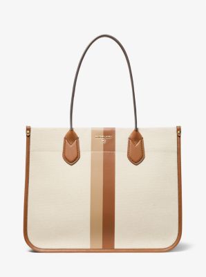 Heidi Large Stripe Canvas Tote Bag | Michael Kors US