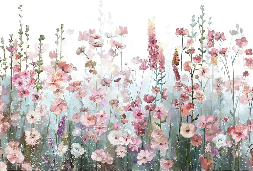 SUGMAR DIY 5D Diamond Art Painting Kits for Adults Diamond Art Pink Flower Full Drill Crystal Rhi... | Amazon (US)