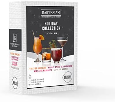Bartesian Holiday Collection Cocktail Mixer Capsules, Variety Pack of 8 Cocktail Capsules, for Ba... | Amazon (US)