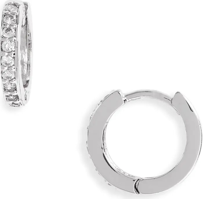 Demi Fine Pavé Huggie Hoop Earrings | Nordstrom