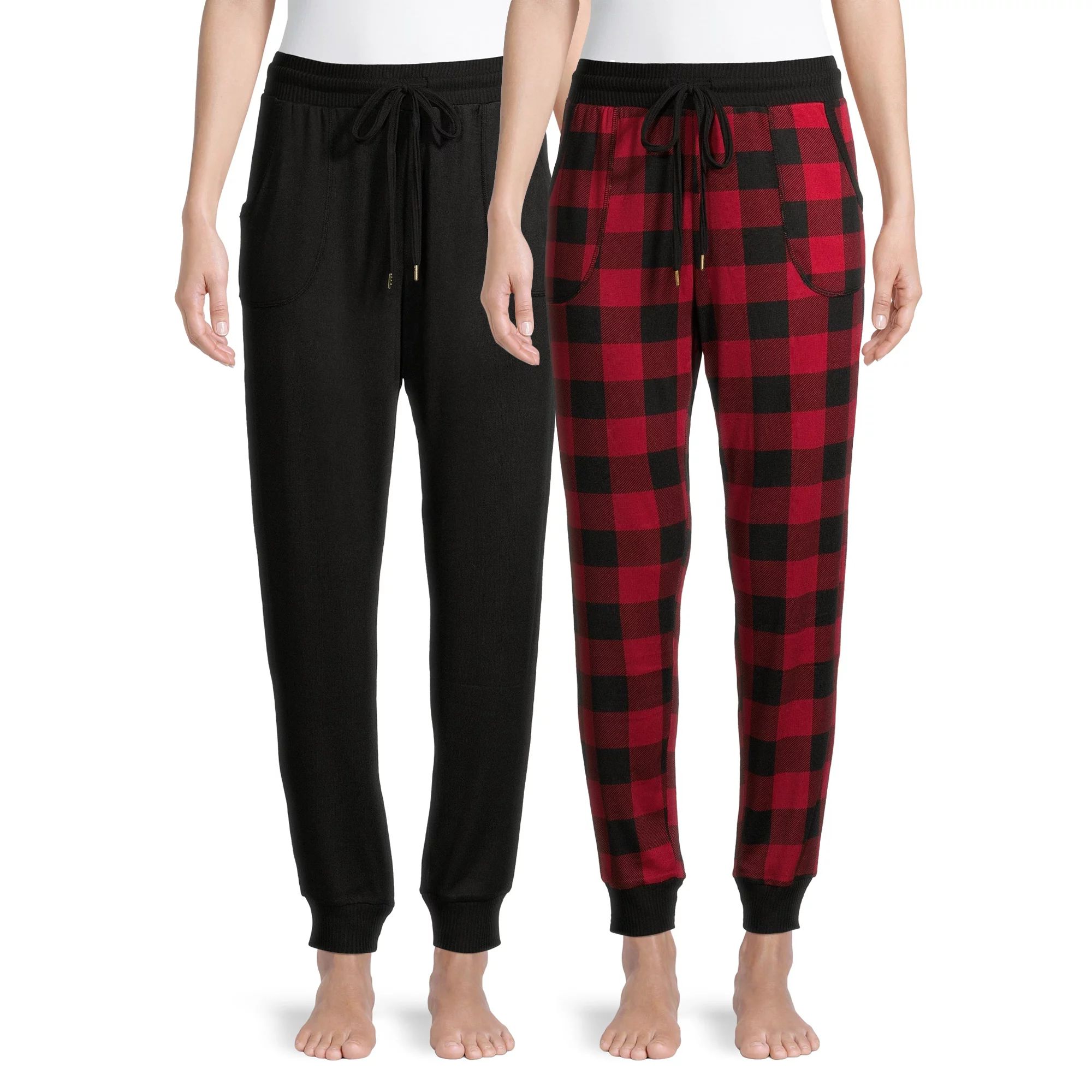 Secret Treasures Women's and Women's Plus Hacci Pajama Joggers, 2-Pack | Walmart (US)