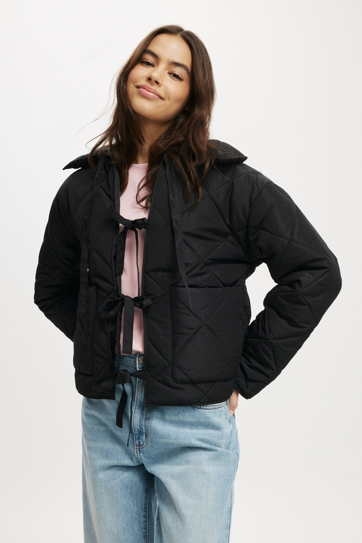 Quilted Tie Up Jacket | Cotton On (US)