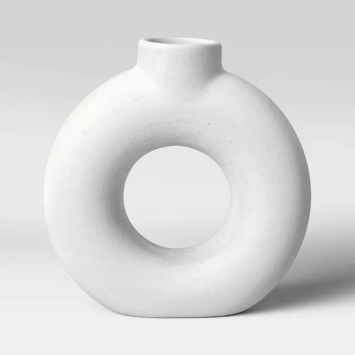 7" x 2" Textured Ceramic Vase White - Project 62™ | Target