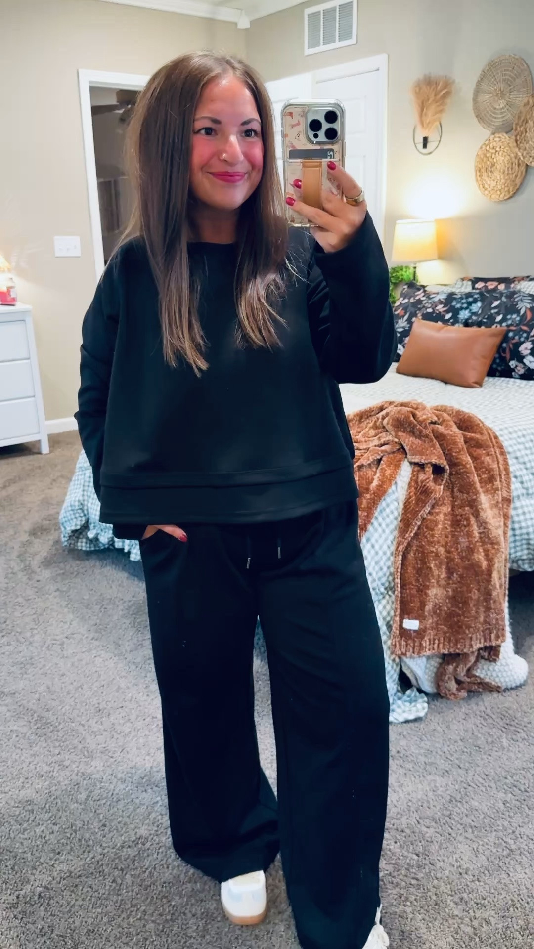 This Walmart scuba knit set is so comfy and so versatile! 🖤

sneakers: fit true to size // wearing a 4
pants: fit oversized // wearing a medium
long sleeve: fits true to size // wearing a large 

 #LTKootd #LTKMidsize #LTKWorkwear