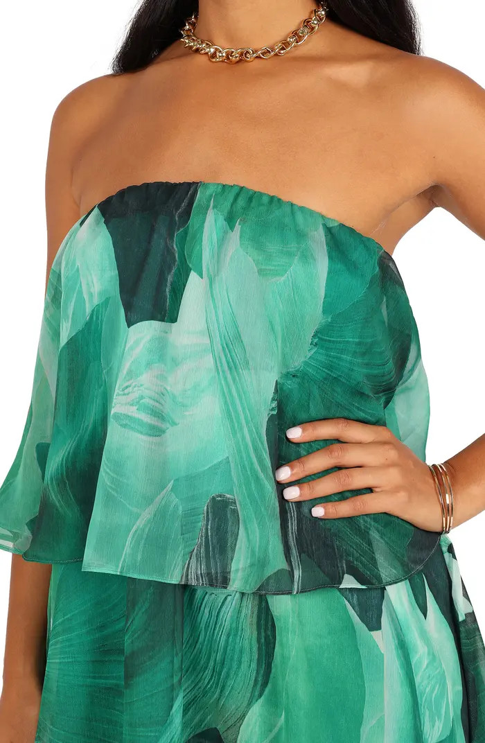 Bloom Strapless Tiered Chiffon Maxi Dress | Nordstrom