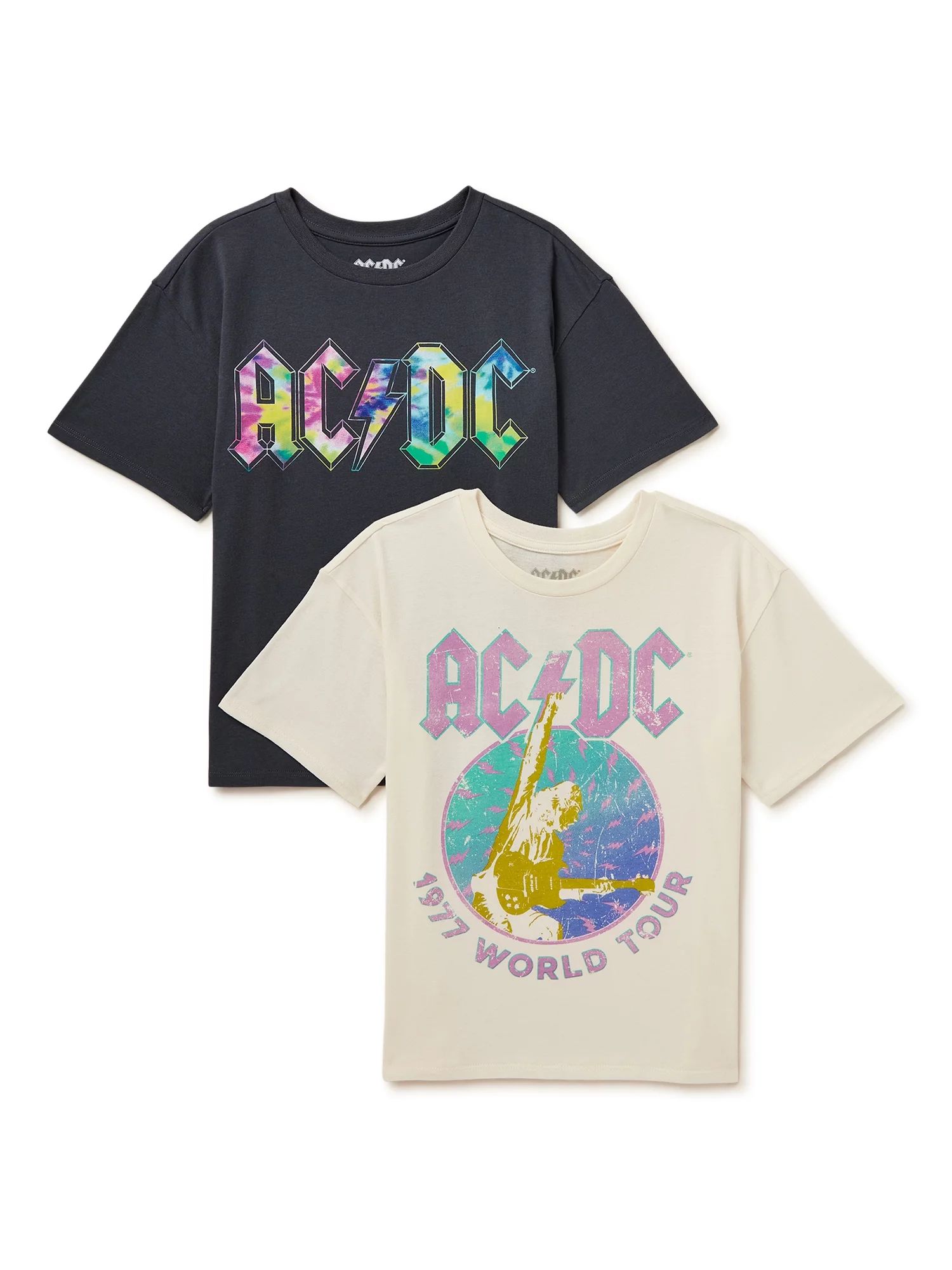 Grayson Social Girls AC/DC Graphic Tees, 2-Pack, Sizes XS-XXL | Walmart (US)