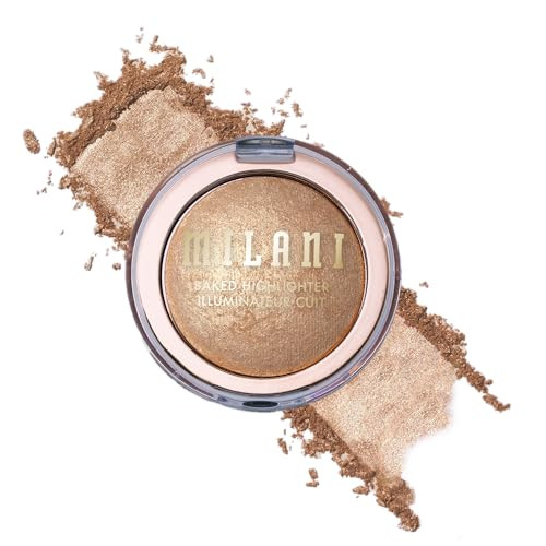 Milani Baked Highlighter - Long-Lasting Powder for Natural Radiant Glow- Buildable & Blendable Face Makeup with Lit-From-Within Finish- Vegan, Cruelty-Free & Talc-Free, Made in Italy, Bronze Splendore | Amazon (US)
