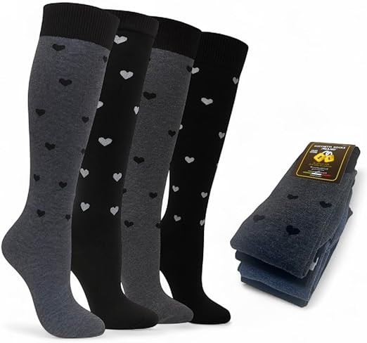 Lucchetti Socks Milano Calze Lunghe Donna Caldo Cotone, Termiche, Fantasia Colorata, Righe,Morbid... | Amazon (IT)