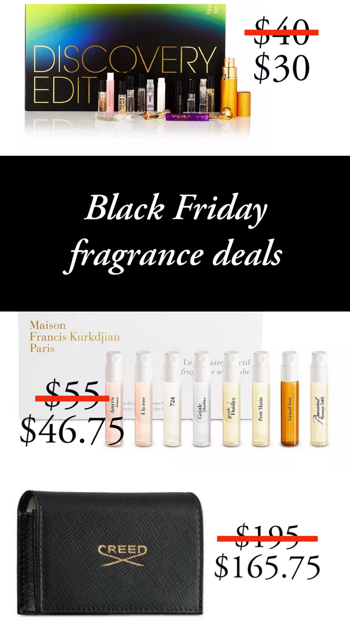 Here’s a roundup of great fragrance sets, with markdowns for Black Friday. Wish me luck in getting just one of them 🤞

How cute is the Creed set in the leather case!

#LTKbeauty #LTKfindsunder50 #LTKCyberWeek