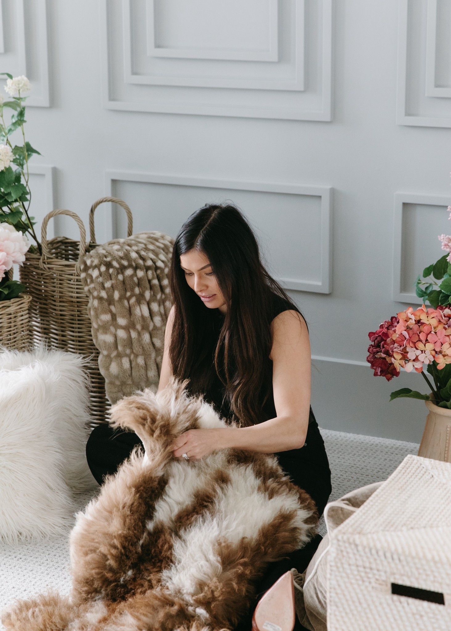 Linking a similar sheepskin rug. I am so excited to mix these fun textures with all the faux florals for spring!

#LTKdayinmylife #LTKSeasonal #LTKHome
