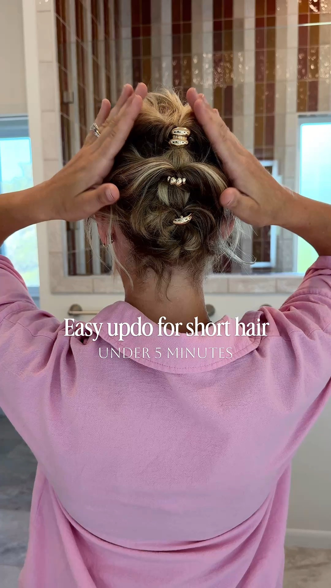Absolutely obsessed with short hair updo. Chic, easy, and so elegant. Took me less than 5 minutes from start to finish. ✨🫶🏻

#LTKgrwm