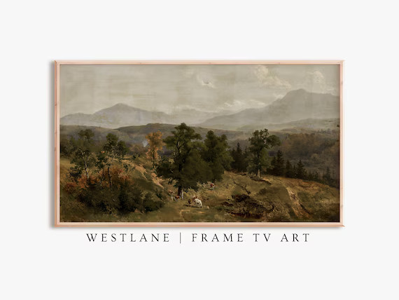 Moody Landscape Painting Samsung Frame TV Art  Vintage  - Etsy | Etsy (US)