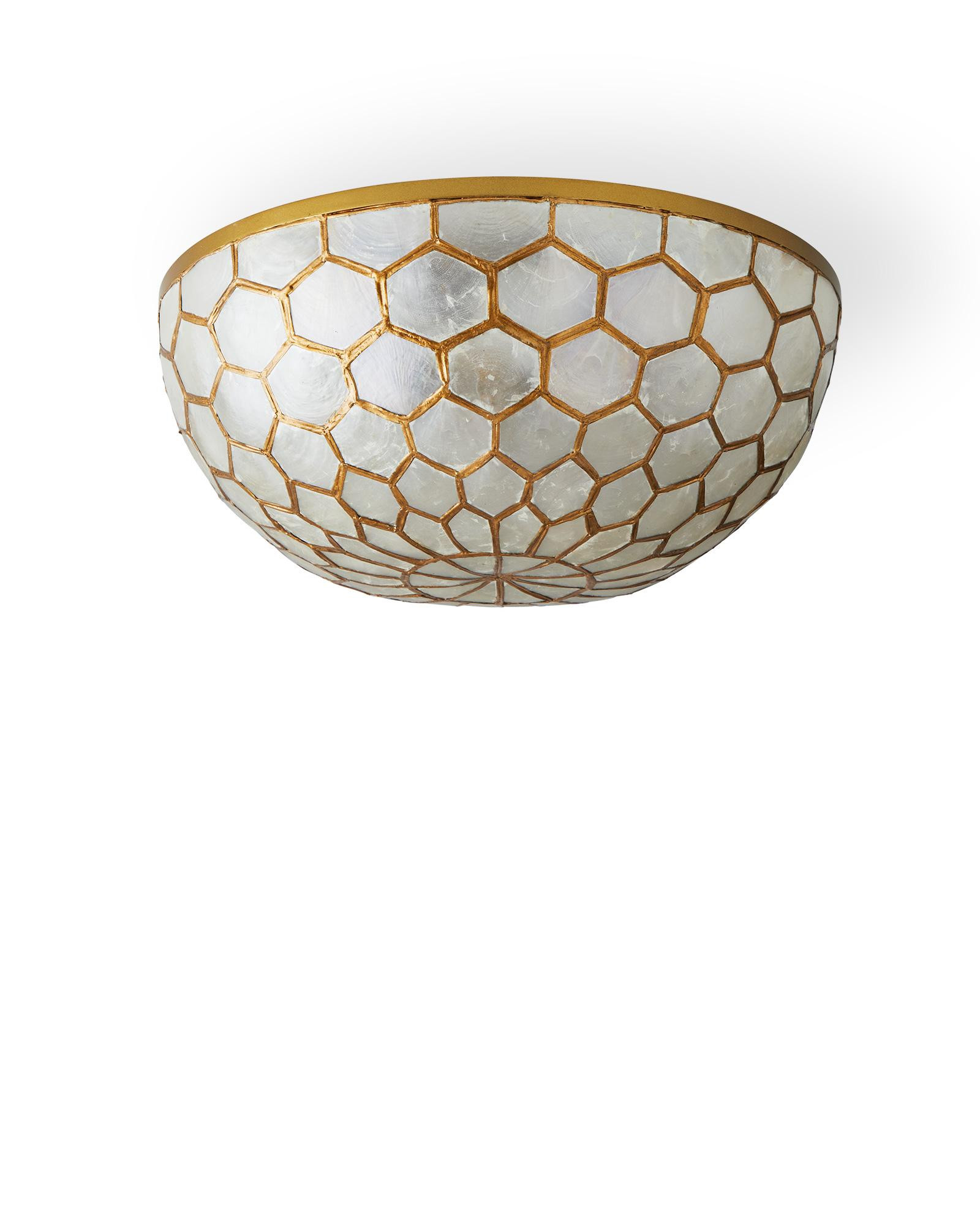 Capiz Honeycomb Flush Mount | Serena and Lily