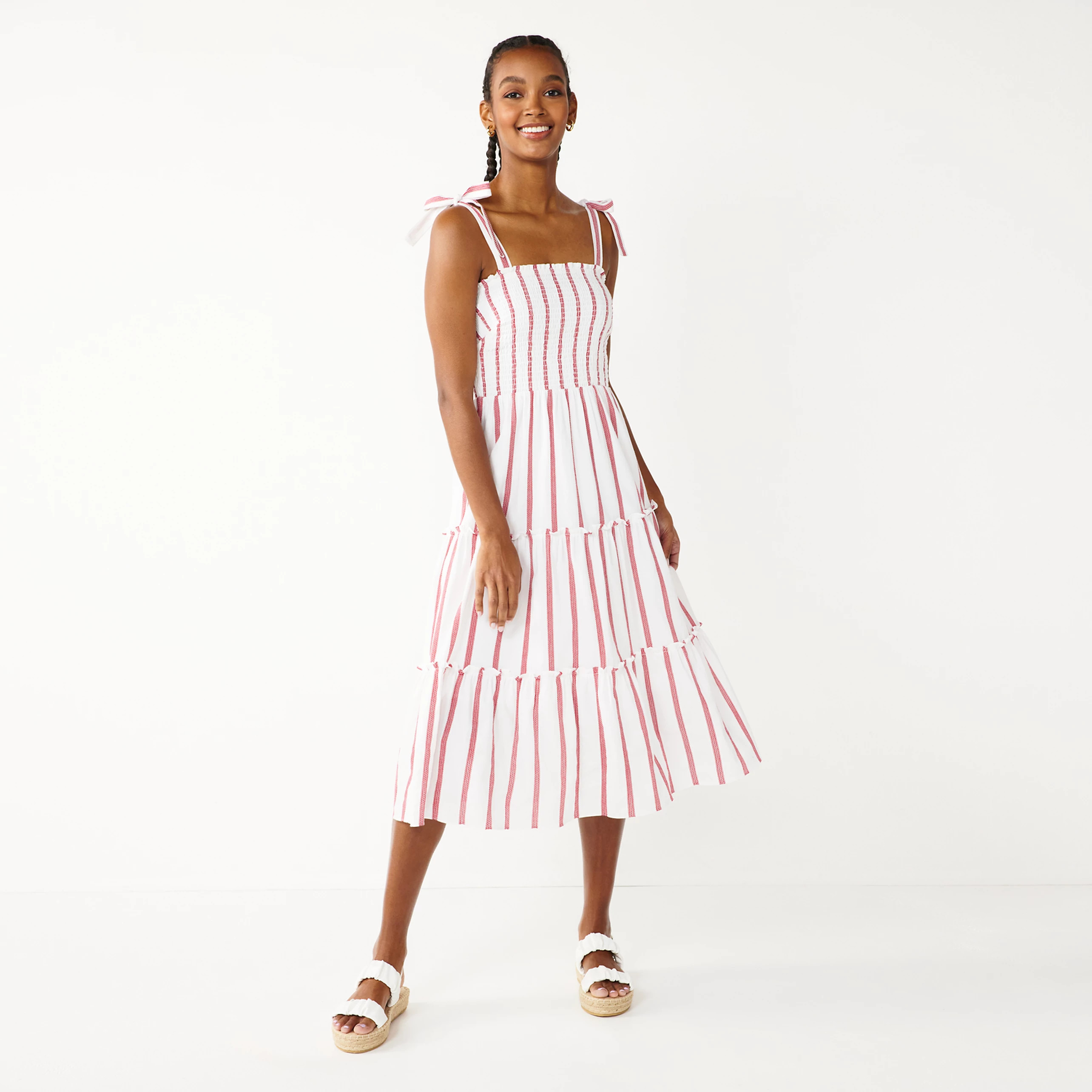 Women's DRAPER JAMES RSVP™ Smocked Body Midi Dress | Kohl's