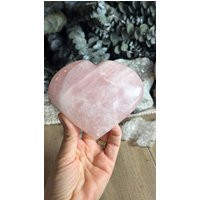 Large Rose Quartz Heart Crystal - Natural Pink Gemstone For Love & Healing 4.5 | Etsy (US)