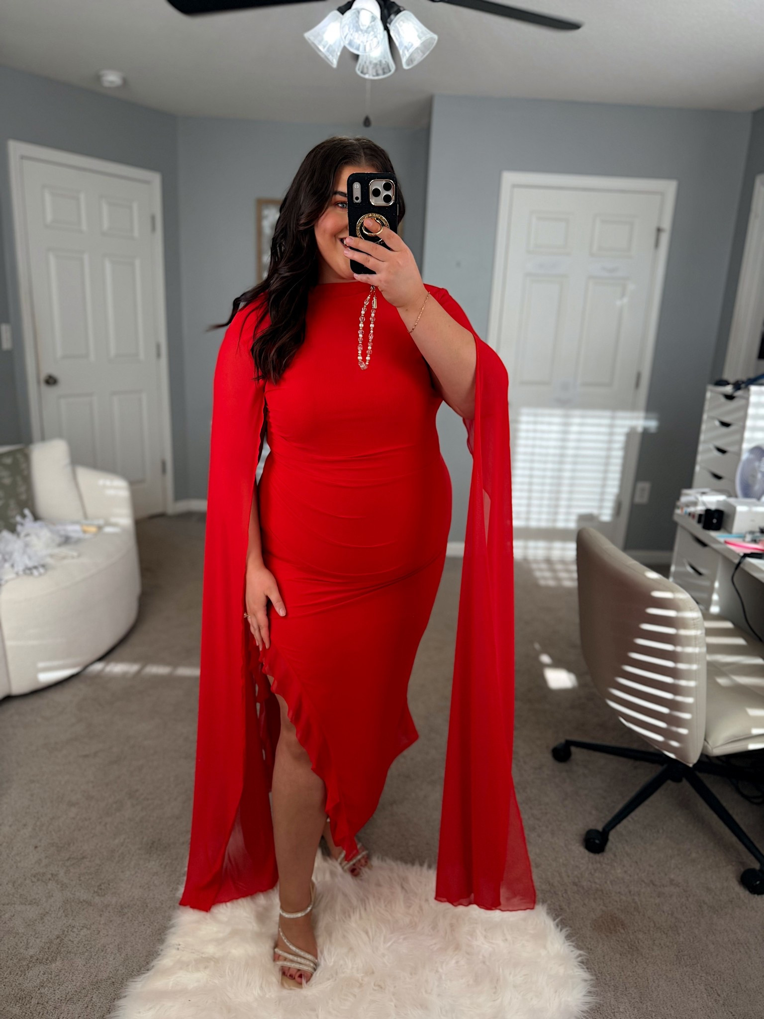 If you need a spicy 🌶️ dress for date night this stunning dress is it 🙌🏼 Love the cape detail for an extra dramatic detail that makes this dress IT ❤️‍🔥 Valentine’s Day or Galentine’s party approved. Wearing a size XXL from 

#LTKPlusSize #LTKootd #LTKValentine