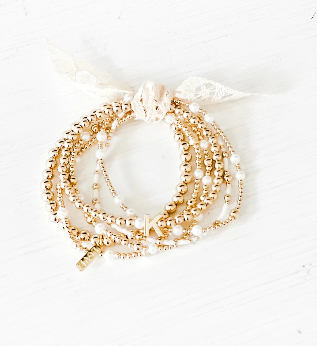 14k Gold Filled Fresh Water Pearl Beaded Bracelets, 2.5mm 3mm 4mm 5mm Beads Stretch Bracelet, Sta... | Etsy (US)