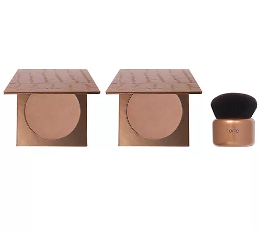 tarte Park Ave Princess Waterproof Face & Body Bronzer Duo w/ Brush | QVC