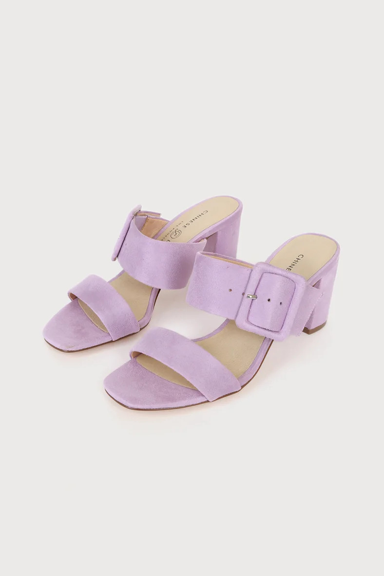 Yippy Lilac Suede Leather High Heel Sandals | Lulus (US)