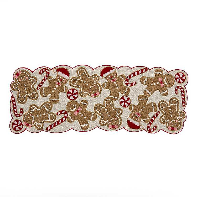 Beaded Gingerbread Christmas Table Runner | Kirklands Home | Kirklands