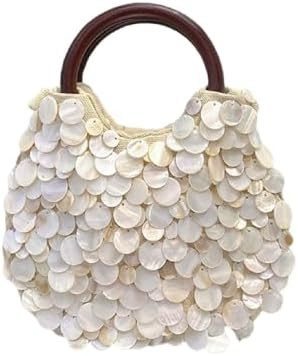 Summer Shell Beaded Purses,Sequin Pearl Bag for Women Luxury grace for Beach Wedding Party Vacati... | Amazon (US)