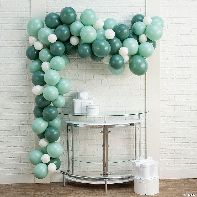25 Ft. Tuftex Willow, Mint & Lace Balloon Garland Kit - 252 Pc. | Oriental Trading Company