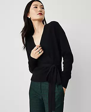Studio Collection Cashmere Wrap Sweater | Ann Taylor