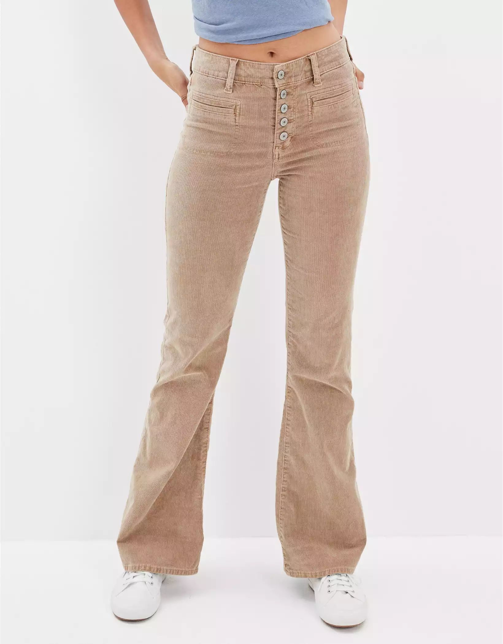 AE Stretch Corduroy Super High-Waisted Flare Pant | American Eagle Outfitters (US & CA)