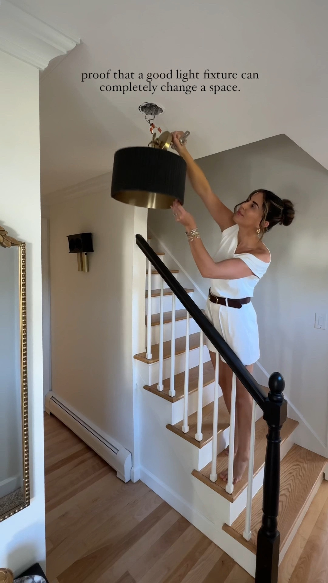 A good light fixture changes everything— this new light for our entryway totally completed the space. The gold hardware and black fluted design are stunnnnning ✨

#LTKStyleTip #LTKHome #LTKSeasonal