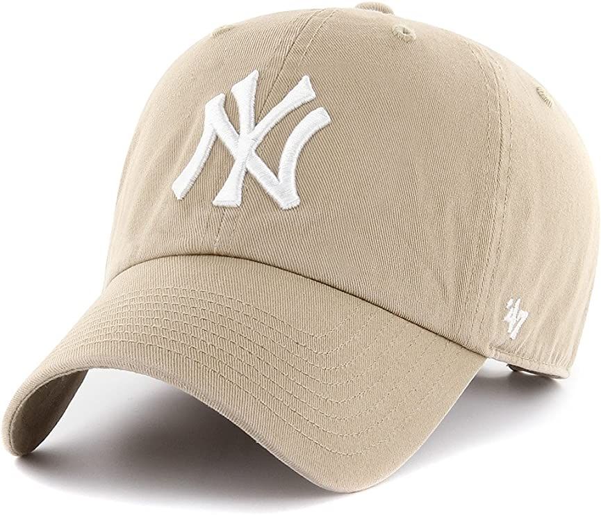 Amazon.com: '47 Brand Adjustable Cap - Clean UP New York Yankees Khaki : Sports & Outdoors | Amazon (US)