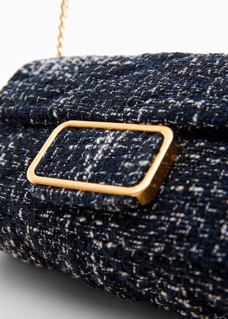 Tweed buckle bag -  Women | Mango USA | MANGO (US)