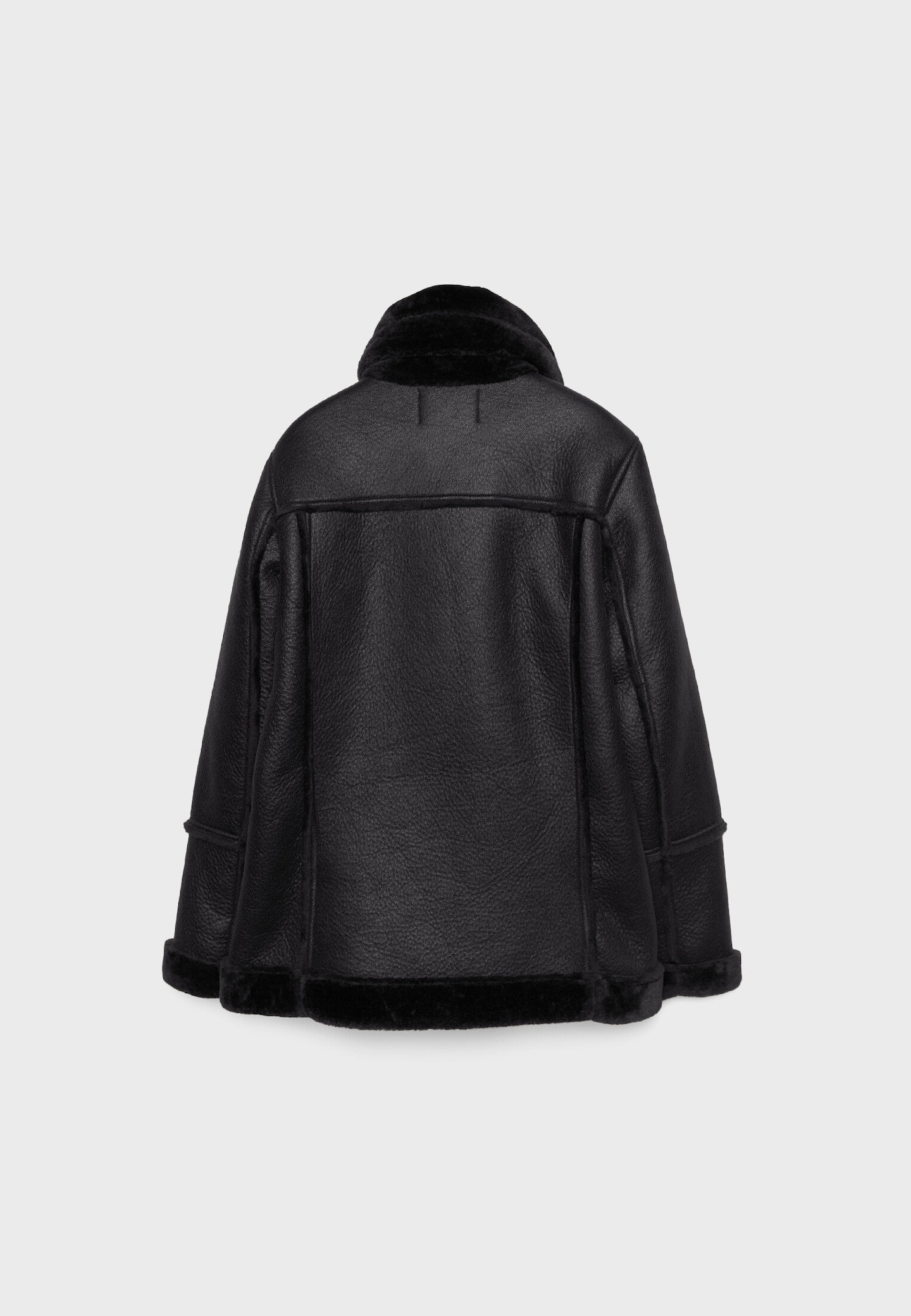 Soft faux fur double-faced biker jacket - Women's Bikers | Stradivarius United Kingdom | Stradivarius (UK)
