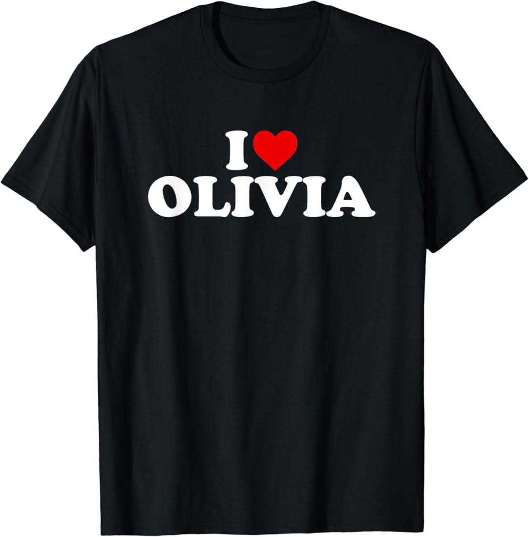 I Love Olivia - Heart T-Shirt | Amazon (US)