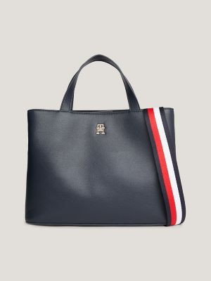 TH Monogram Stripe Satchel | Tommy Hilfiger | Tommy Hilfiger (US)