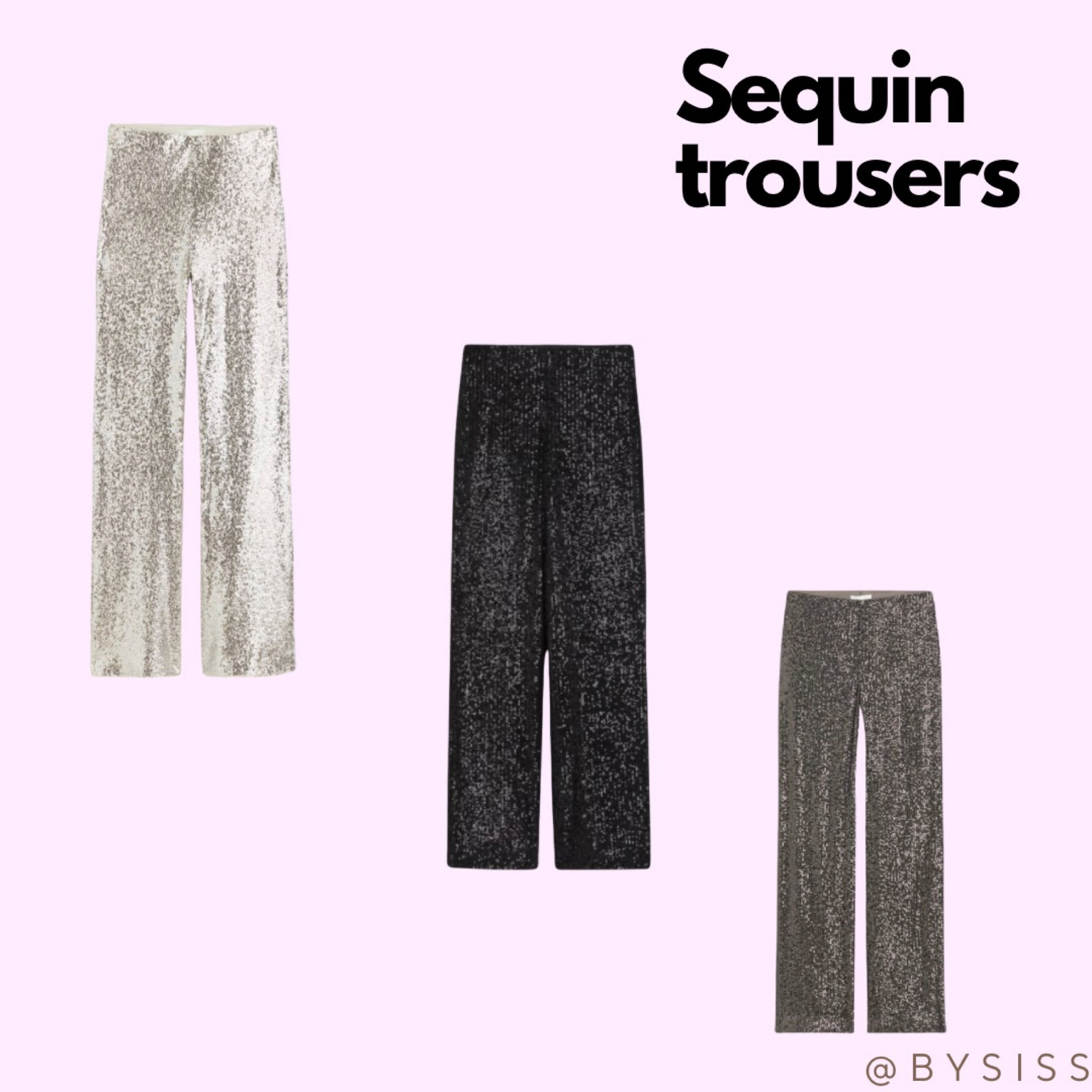 Sequin trousers 

Hmxme, hm, sequins, sequin pants, party trousers, silver trousers, black sequin pants, glittery pants, Christmas outfits 

#LTKCyberWeek #LTKHolidaySale #LTKstyletip