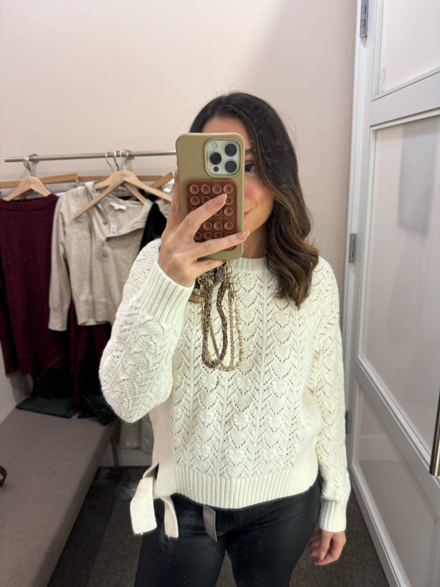Size small in this cute sweater! I love the side tie detail 

#LTKFindsUnder100 #LTKCyberWeek #LTKSaleAlert