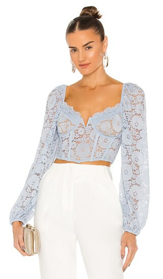 Delphine Top in Cashmere Blue | Revolve Clothing (Global)