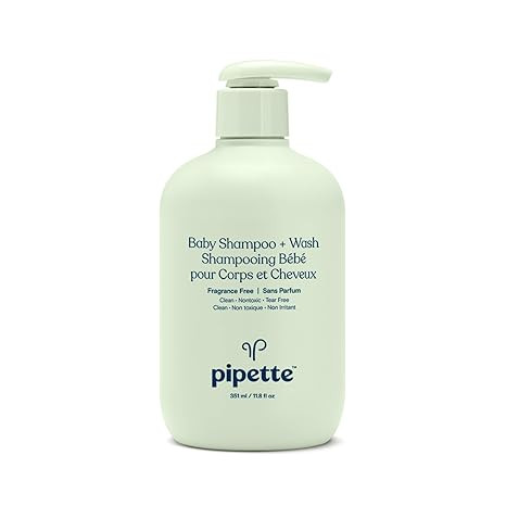 Pipette Baby Shampoo and Body Wash - Fragrance Free, Tear-Free Bath Time, Hypoallergenic, Moistur... | Amazon (US)