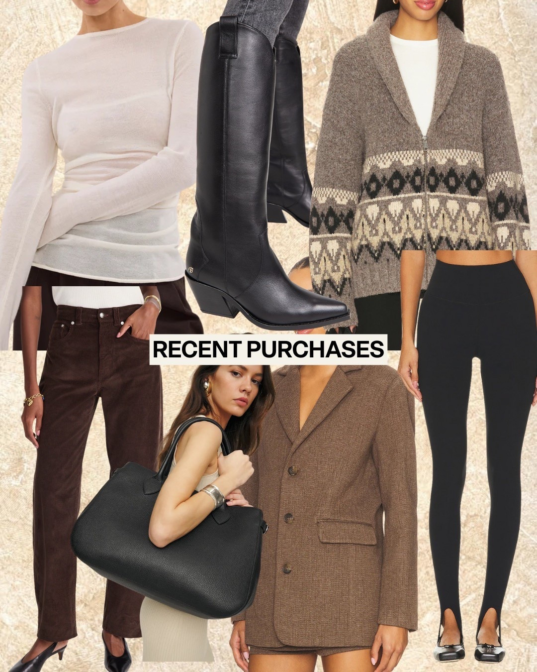 Recent Purchases! #kathleenpost

Fall fashion, brown jeans, western boots, fair isle sweater, stirrup leggings, fall workwear

#LTKWorkwear #LTKSeasonal #LTKStyleTip