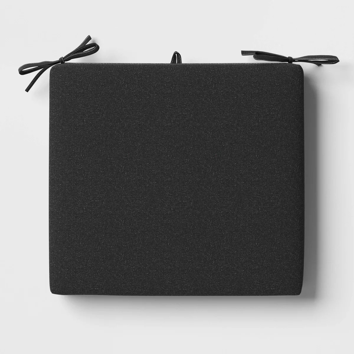 18"x20" Solid Woven Outdoor Chair Seat Cushion Black - Threshold™ | Target