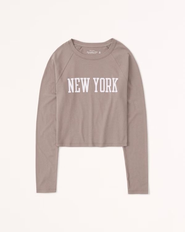 Long-Sleeve New York Baby Tee | Abercrombie & Fitch (US)