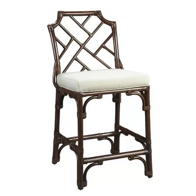 Schaaf Chippendale 26" Counter Height Stool Foundry Select Finish: Mahogany | Wayfair North America