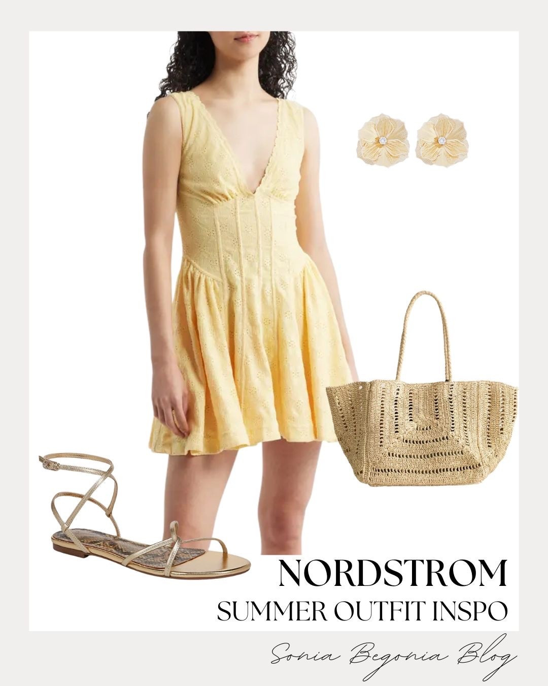 I am absolutely obsessed with this lovely yellow eyelet mini dress for summer! ☀️

I paired it with strappy gold flat sandals, a spacious woven straw tote bag, and gorgeous cream floral studs to complete the ultimate sunny day look.

Shop these gorgeous Nordstrom finds now. 💛

#NordstromStyle #SummerOOTD #EyeletDress #SummerFashion #FlatSandals #OutfitInspo

#LTKootd #LTKSeasonal