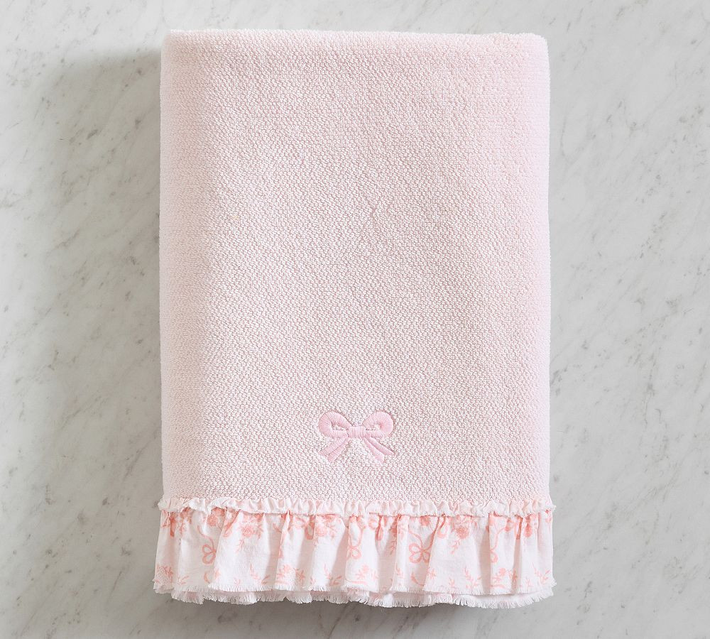LoveShackFancy Ruffle Bow Towel | Pottery Barn (US)