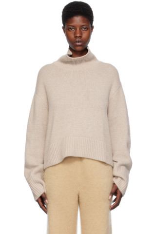 Beige Fleur Turtleneck | SSENSE